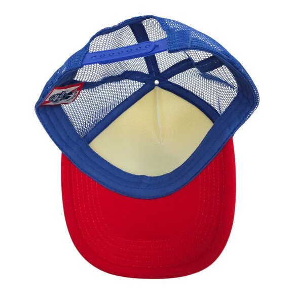 Pabst Blue Ribbon Beer Mesh Foam Snapback Cap Trucker Baseball Logo Patch Hat - Picture 5 of 14